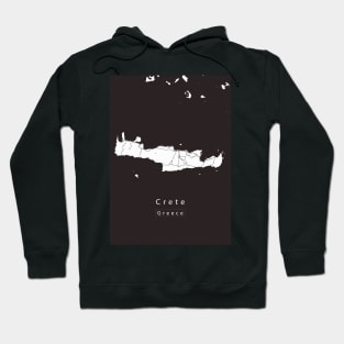 Crete Greece Island Map Hoodie